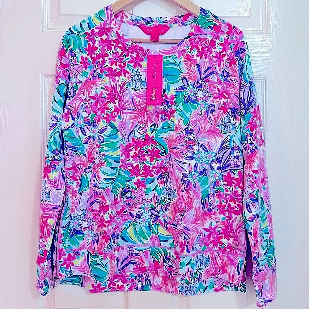 NWT Lilly Pulitzer x Disney Dreamin Beach Comber Pullover, Minnie Mouse, Lmtd Ed